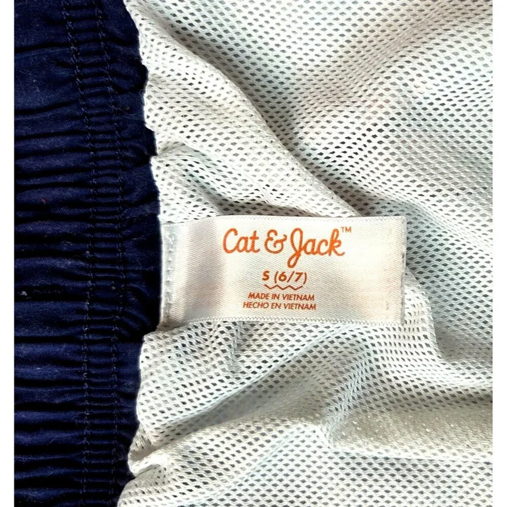 Boys Cat & Jack Floral Swim Trunks Size 5/6 With Drawstring Waist & Cargo Pocket - Picture 5 of 7